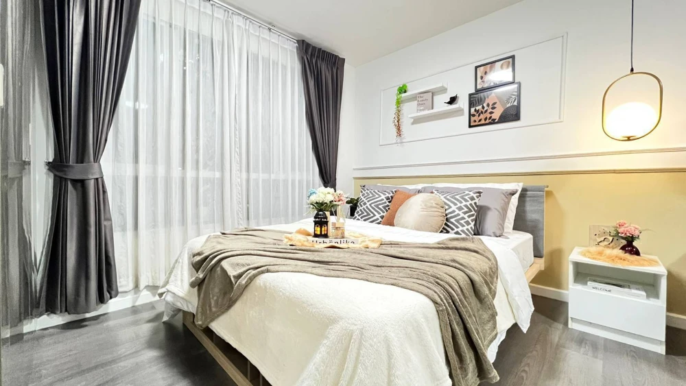 ให้เช่า Dcondo Campus Resort Bangna ชั้น 2 ตึก A (มีเครื่องซักผ้า) พร้อมเข้าอยู่!!