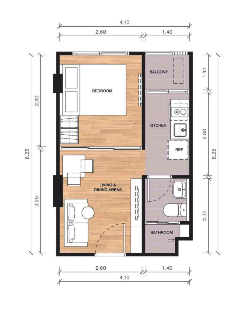 ให้เช่า dcondo Kiri 1 ห้องนอน 1 ห้องน้ำ เฟอร์นิเจอร์ครบครัน ในทำเลดี มัวแต่มองไม่จองไหวหรอ