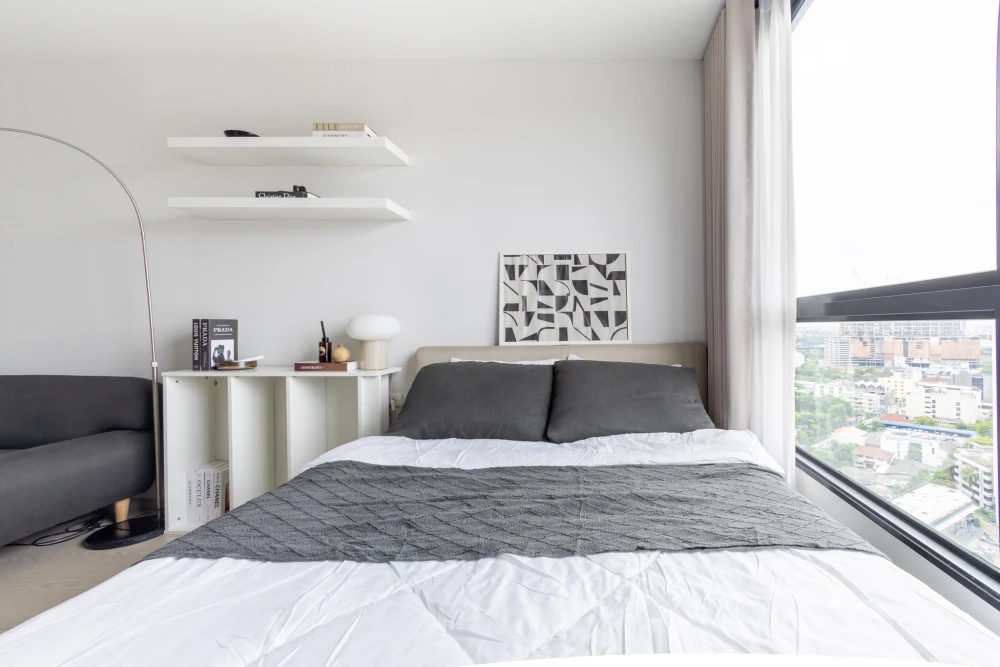 ให้เช่า Elio del nest ห้องมุมคนไม่พลุกพล่าน ทำเลดี มองเห็นวิวเมืองสวย ไม่บล็อค รีบจองเลยตอนนี้