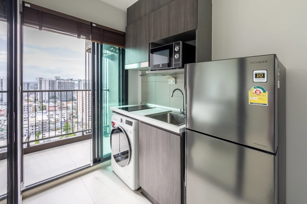 ให้เช่า Elio del nest ห้องมุมคนไม่พลุกพล่าน ทำเลดี มองเห็นวิวเมืองสวย ไม่บล็อค รีบจองเลยตอนนี้