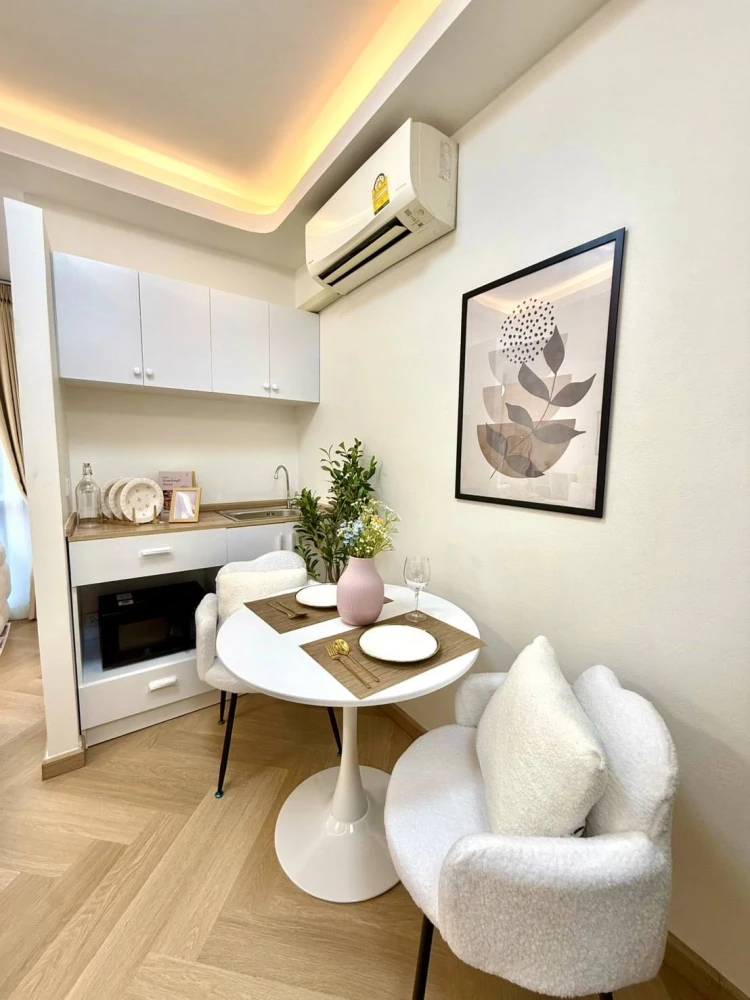 ให้เช่า Garden Asoke-Rama 9 ห้องสวย ตกแต่งคุมโทน เฟอร์นิเจอร์ครบครัน หิ้วกระเป๋าเข้าอยู่ได้เลยจ้า