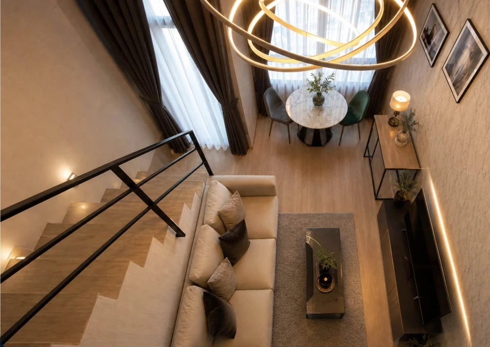 ให้เช่า Ideo New Rama 9  Duplex studio ชั้น 21 ทิศเหนือ  เฟอร์นิเจอร์ เครื่องใช้ไฟฟ้า ครบพร้อมเข้าอยู่