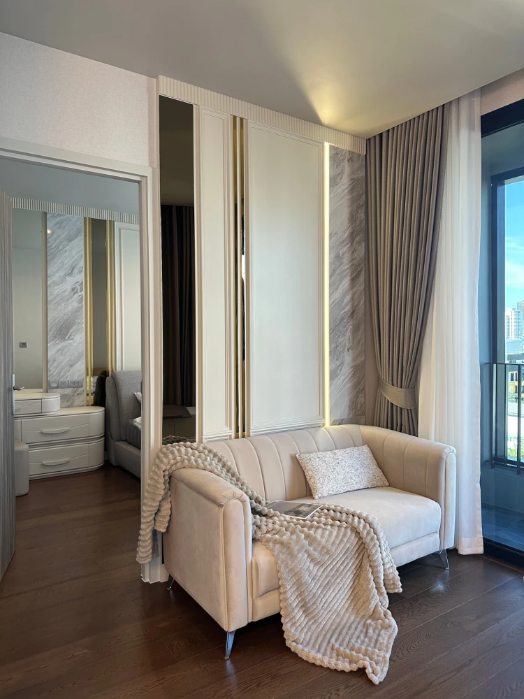 ให้เช่า Ideo Q Sukhumvit 36 ห้องแต่งสวยคุมโทนสุดปัง บิ้วอินผนังอย่างดี สิ่งอำนวยความสะดวกครบครัน จองเลย