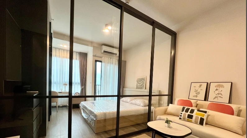 ให้เช่า Ideo Sukhumvit - Rama4 ชั้น 25 ห้องกั้น แต่งครบ น่าอยู่ จองเลย