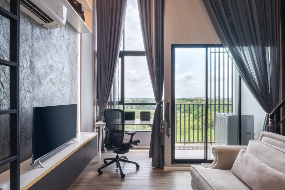 ให้เช่า Kave Mutant Salaya ห้องทิศเหนือ ทำเลดี เพดานสูง โปร่งโล่ง แต่งสวยคุมโทน จองเลยตอนนี้