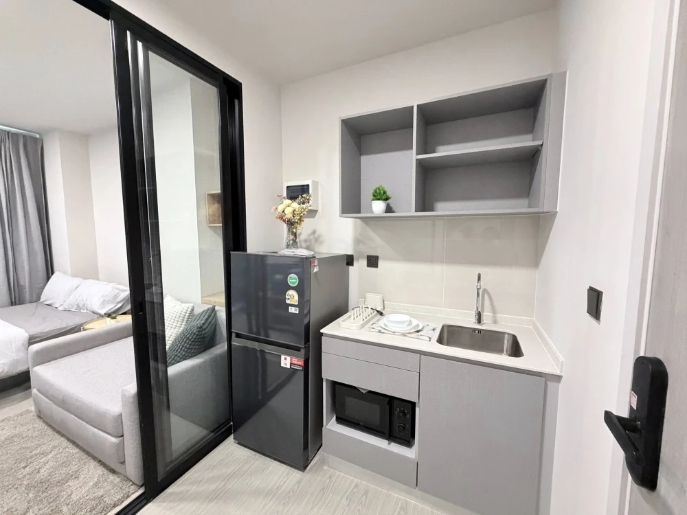 ให้เช่า Kave pop  ห้องน่าอยู่ เฟอร์พร้อม + เครื่องช้ไฟฟ้าครบ จองเลย