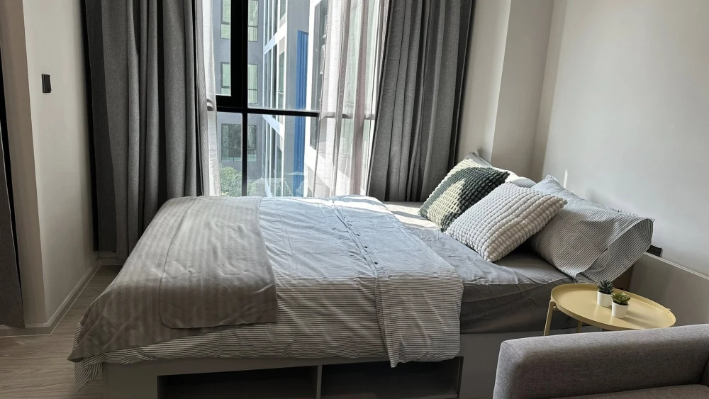 ให้เช่า Kave pop  ห้องน่าอยู่ เฟอร์พร้อม + เครื่องช้ไฟฟ้าครบ จองเลย