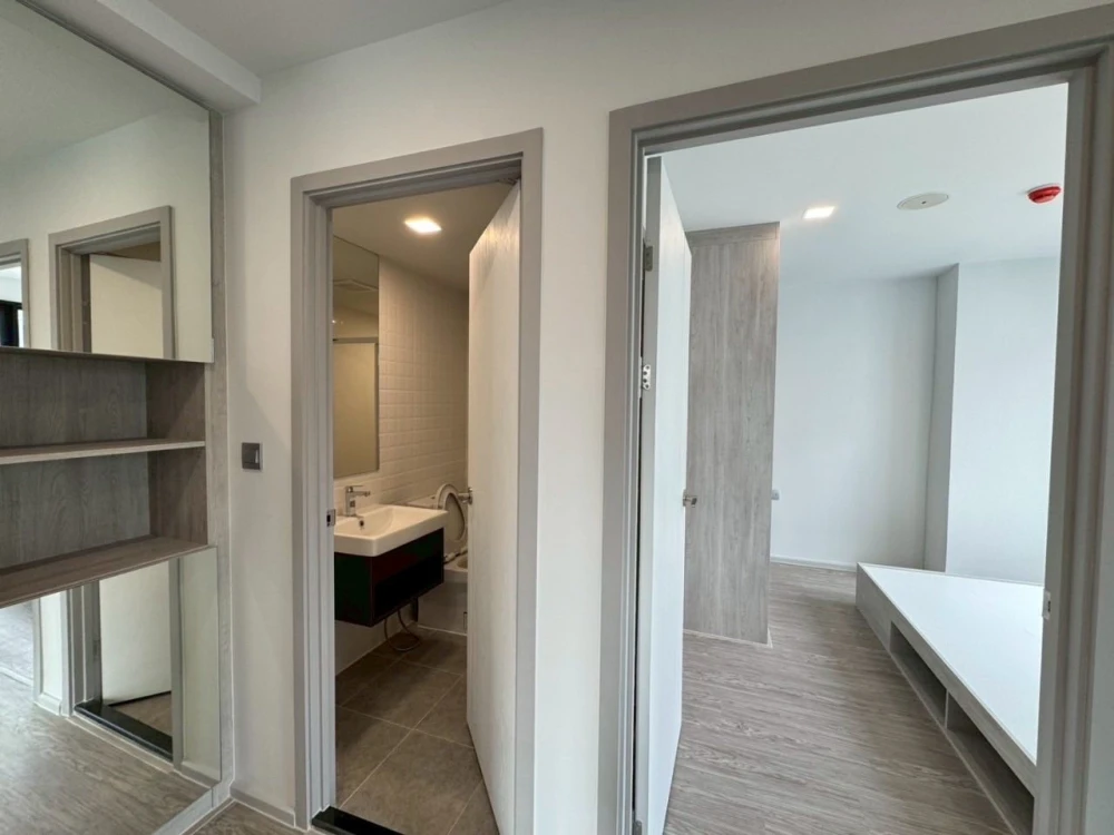 ให้เช่า KAVE SEED KASET ห้องมุมได้วิวและรับแสงธรรมชาติเต็มๆ 2 ด้าน ผ้าม่านสองชั้น ติดวอลล์เปเปอร์ทั้งห้อง จองเลย