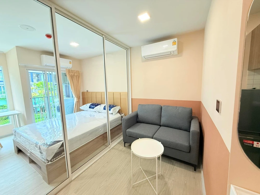 ให้เช่า Kave Town Island ห้องแต่งสวยคุมโทน ชั้น 3 เฟอร์นิเจอร์ครบครัน หิ้วกระเป๋าเข้าอยู่ได้เลยจ้า