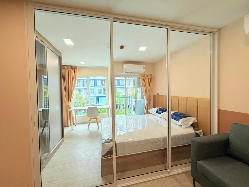 ให้เช่า Kave Town Island ห้องแต่งสวยคุมโทน ชั้น 3 เฟอร์นิเจอร์ครบครัน หิ้วกระเป๋าเข้าอยู่ได้เลยจ้า