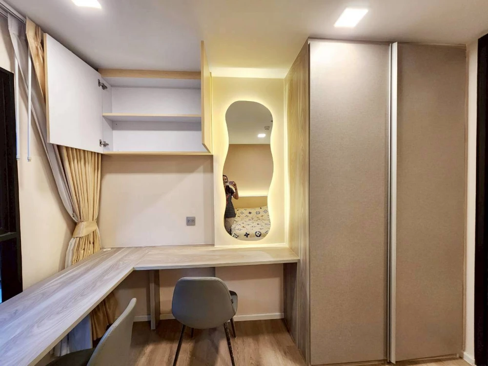 ให้เช่า Kave TU ห้องชั้น 3 บิ้วอินเฟอร์นิเจอร์อย่างดี มาพร้อมสิ่งอำนวยความสะดวกครบครัน จองเลย