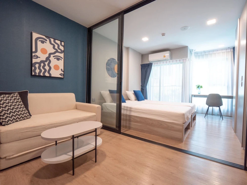 ให้เช่า Kave TU 1 ห้องนอน 1 ห้องน้ำ มาพร้อมเฟอร์นิเจอร์ครบครัน แต่งสวย รีบจองเลยจ้า