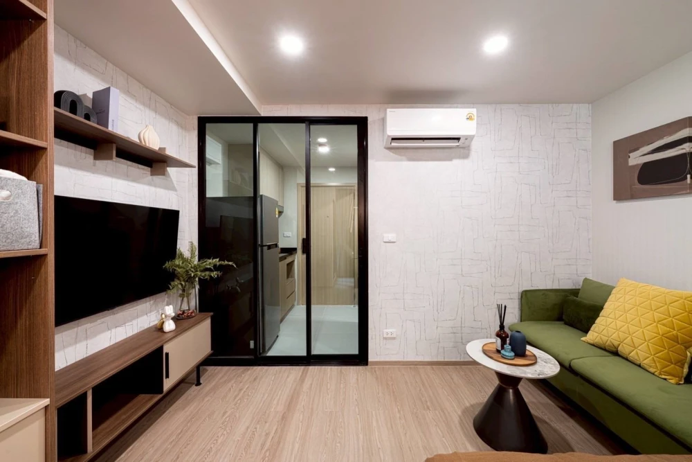 ให้เช่า KLOS Ratchada 7 สิ่งอำนวยความสะดวกครบครัน ตกแต่งสไตล์ minimal มาแต่ตัวเข้าอยู่ได้เลยจ้า
