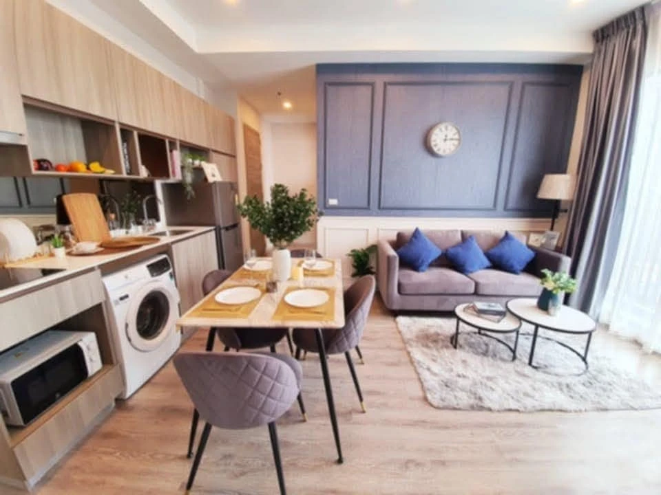 ให้เช่า Knightsbridge Collage Ramkhamhaeng ห้องแต่งสวยสุดปัง มาพร้อมพื้นที่ใช้สอยเยอะ เฟอร์ครบครัน จองด่วน