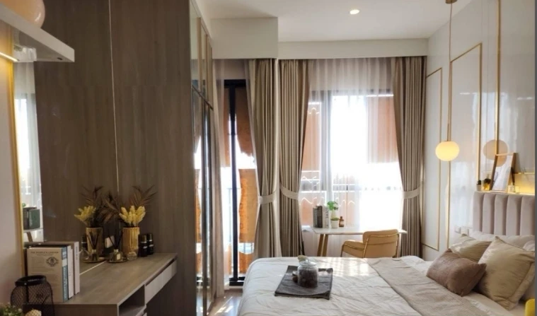 ให้เช่า KnightsBridge Prime On-Nut ชั้น 40 วิวสูง วิวโค้งแม่น้ำ แต่งครบ จองเลย