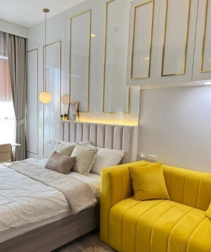 ให้เช่า KnightsBridge Prime On-Nut ชั้น 40 วิวสูง วิวโค้งแม่น้ำ แต่งครบ จองเลย