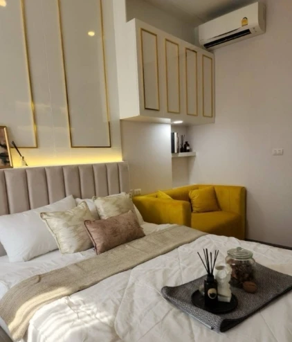 ให้เช่า KnightsBridge Prime On-Nut ชั้น 40 วิวสูง วิวโค้งแม่น้ำ แต่งครบ จองเลย