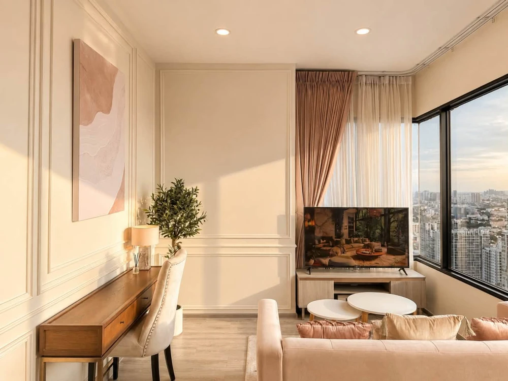 ให้เช่า  Knightsbridge Prime On-nut ห้องกว้าง แบ่งพื้นที่เป็นสัดส่วน วิวเมือง/วิวโค้งน้ำบางกระเจ้า พร้อมแสงธรรมชาติ ต้องจอง