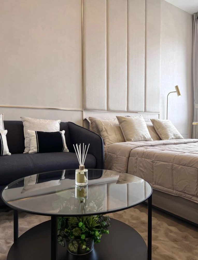 ให้เช่า Knightsbridge Prime On-nut ห้องสตูดิโอ ตกแต่งบิวท์อินสวยงาม ครบครัน น่าอยู่สุดๆ