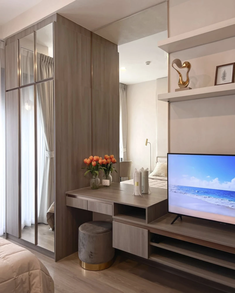 ให้เช่า Knightsbridge Prime On-nut ห้องสตูดิโอ ตกแต่งบิวท์อินสวยงาม ครบครัน น่าอยู่สุดๆ