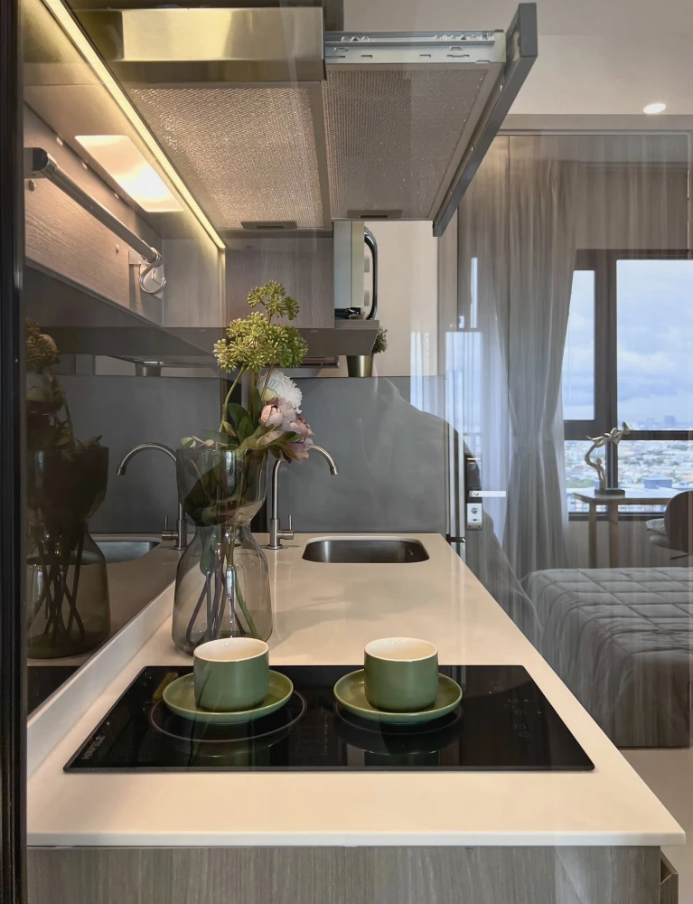 ให้เช่า Knightsbridge Prime On-nut ห้องสตูดิโอ ตกแต่งบิวท์อินสวยงาม ครบครัน น่าอยู่สุดๆ