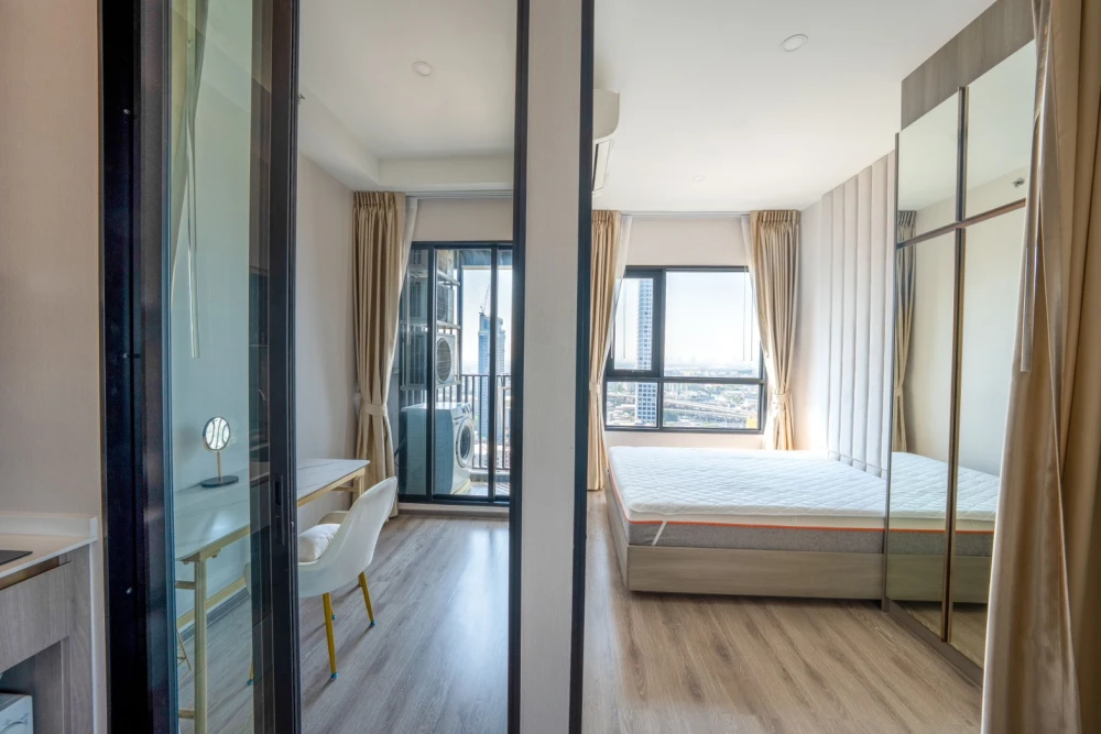 ให้เช่า Knightsbridge Prime On-nut ห้องอยู่ชั้น 30 สูงมากๆ ได้วิวเมืองเริ่ดๆ ห้องหัวมุมเงียบสงบสุดๆ แบบนี้ต้องจอง