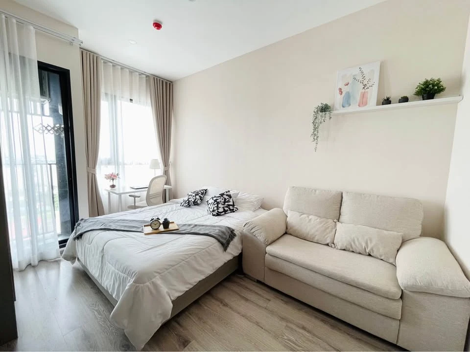 ให้เช่า Knightsbridge Prime-Onnut ห้องสตูดิโอ ตกแต่งคุมโทน เฟอร์ครบครัน จองเลย