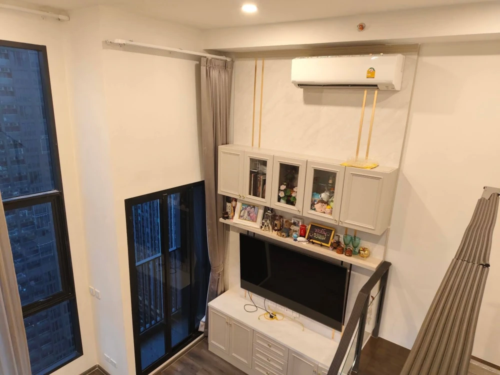 ให้เช่า KnightsBridge Space Rama 9 ห้องน่าอยู่ เพดานสูงโปร่งโล่ง พื้นที่ใช้สอยเยอะ มาพร้อมเฟอร์ครบครัน จองเลย