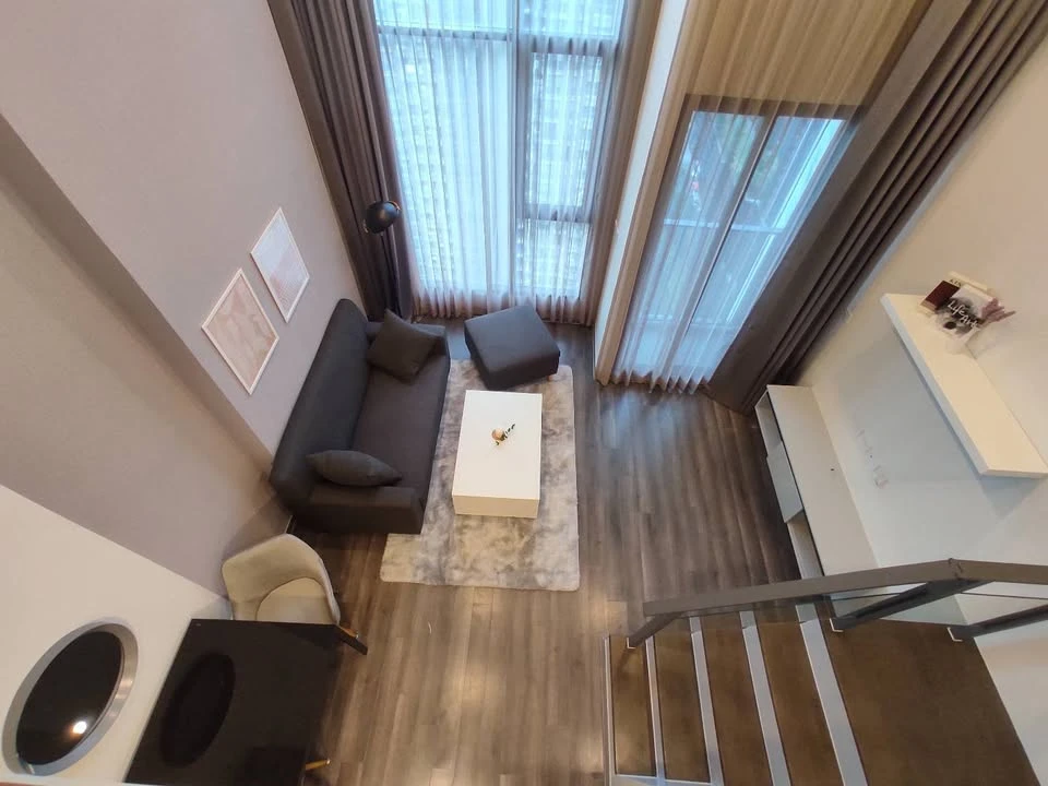 ให้เช่า Knightsbridge Space Rama 9 ห้องอยู่ชั้นสูงมากๆ ตกแต่งสไตล์โมเดิร์น เฟอร์ครบ รีบจองให้ไว