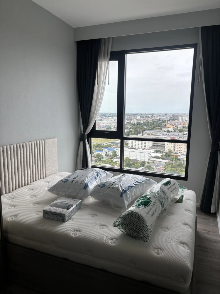 ให้เช่า Knightsbridge Sukhumvit-Thepharak ห้องน่าอยู่ เฟอร์ครบครัน มองเห็นวิวเมืองสวย ไม่บล็อค จองด่วน