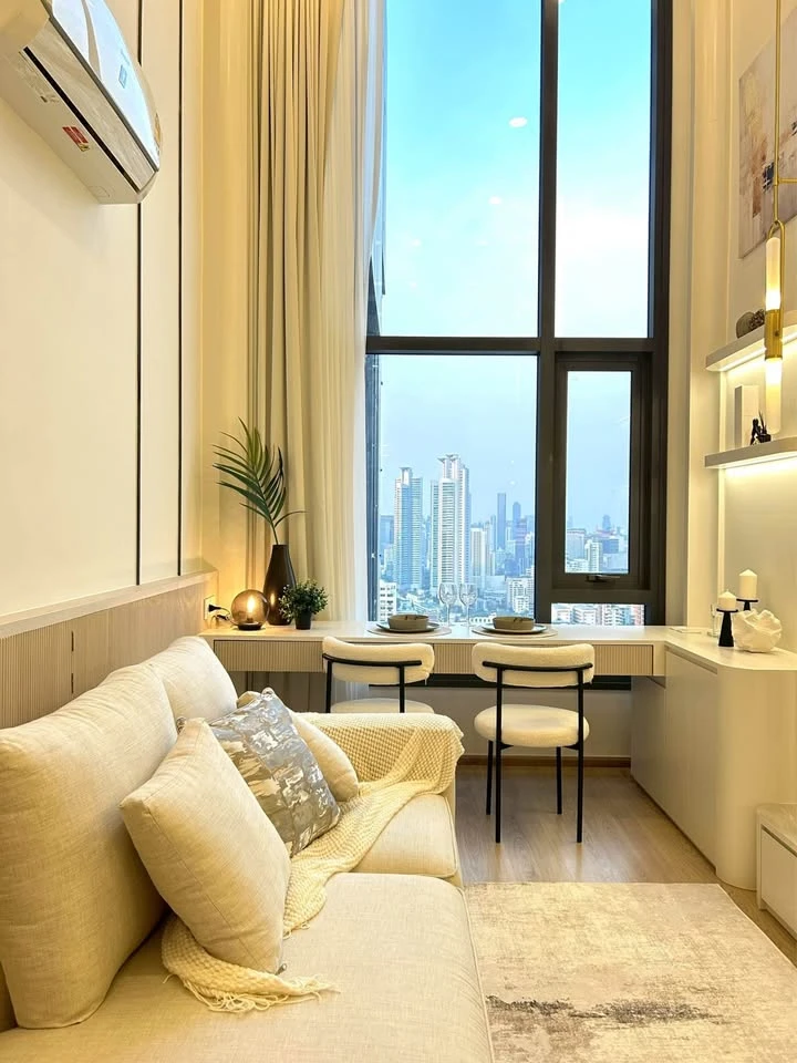 ให้เช่า Life Rama 4 - Asoke ห้องกว้างเพดานสูงโปร่งโล่ง วิวเมืองสวย เฟอร์ครบ จองเลย