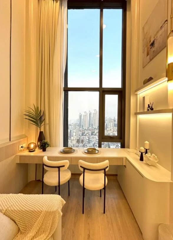 ให้เช่า Life Rama 4 - Asoke ห้องกว้างเพดานสูงโปร่งโล่ง วิวเมืองสวย เฟอร์ครบ จองเลย