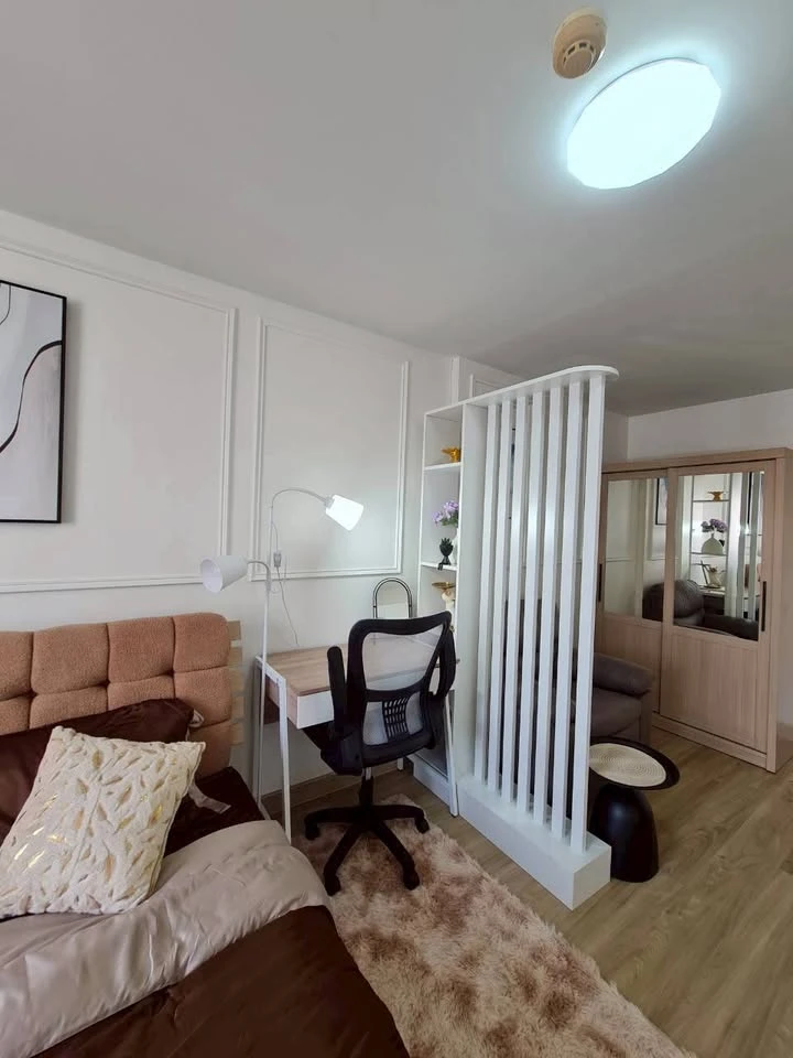 ให้เช่า Lumpini Condo Town Rattanathibet ห้องชั้น 5 มาพร้อมเฟอร์นิเจอร์ครบครัน หิ้วกระเป๋าเข้าอยู่ได้เลยจ้า