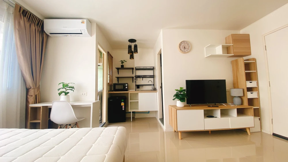 ให้เช่า Lumpini Condotown Chonburi - Sukhumvit ห้องแต่งสวยคุมโทน เฟอร์นิเจอร์ครบครัน หิ้วกระเป๋าเข้าอยู่ได้เลยจ้า