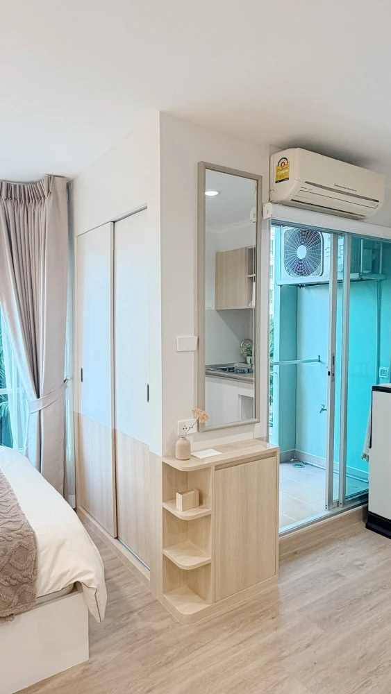 ให้เช่า Lumpini Park Riverside - Rama 3 ห้องสตูดิโอ แต่งสไตล์มินิมอล เฟอร์ครบ รีบจองด่วนๆเลย