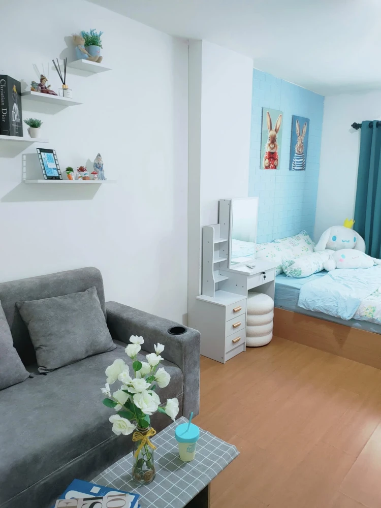 ให้เช่า Lumpini Township Rangsit Klong 1 ห้องน่าอยู่ ชั้น 4 เฟอร์นิเจอร์และเครื่องใช้ไฟฟ้าครบครัน จองเลย