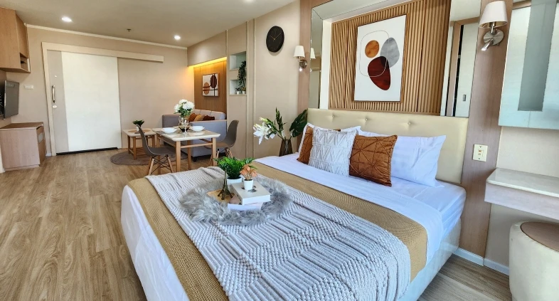 ให้เช่า Lumpini Ville Naklua - Wongamat ชั้น 4 ห้องมุม ห้องสวย แต่งครบ จองเลย