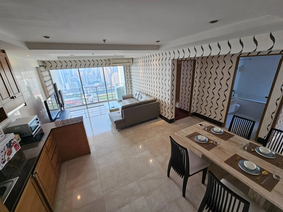 ให้เช่า My Resort Bangkok  ห้องกว้างอยู่สบาย ติดวอลเปเปอร์อย่างดี หิ้วกระเป๋ามาได้เลย