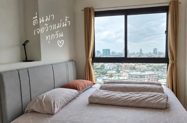 ให้เช่า Niche Mono เจริญนคร วิวแม่น้ำ วิวโล่ง ห้องโปร่ง แสงดี เฟอร์นิเจอร์ครบ + เครื่องใช้ไฟฟ้าครบ  พร้อมเข้าอยู่ทันที