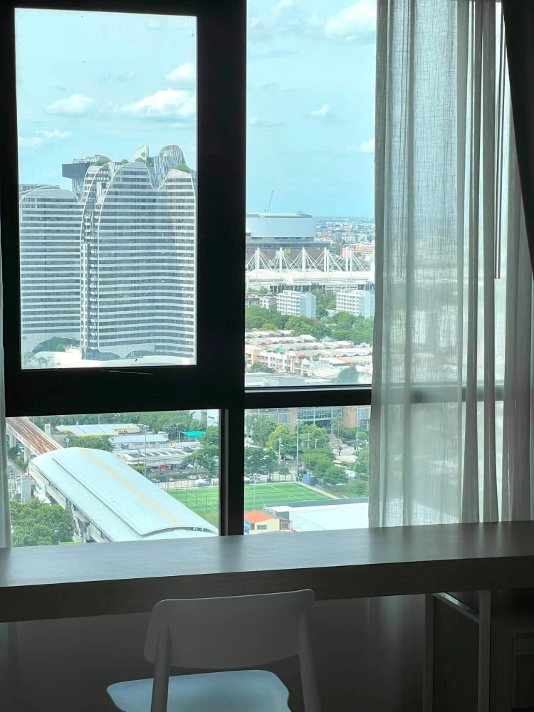 ให้เช่า Niche Mono Sukhumvit–Bearing  ห้องมุม Built-in สวย ชั้น 26 วิวเมือง ตกแต่งครบ พร้อมเครื่องใช้ไฟฟ้า เข้าอยู่ได้ทันที