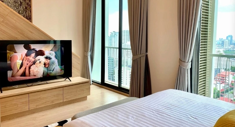 ให้เช่า Noble Recole Sukhumvit 19 ชั้น 27 ห้องมุม Fully furnished ตกแต่งสวยมาก พร้อมเข้าอยู่