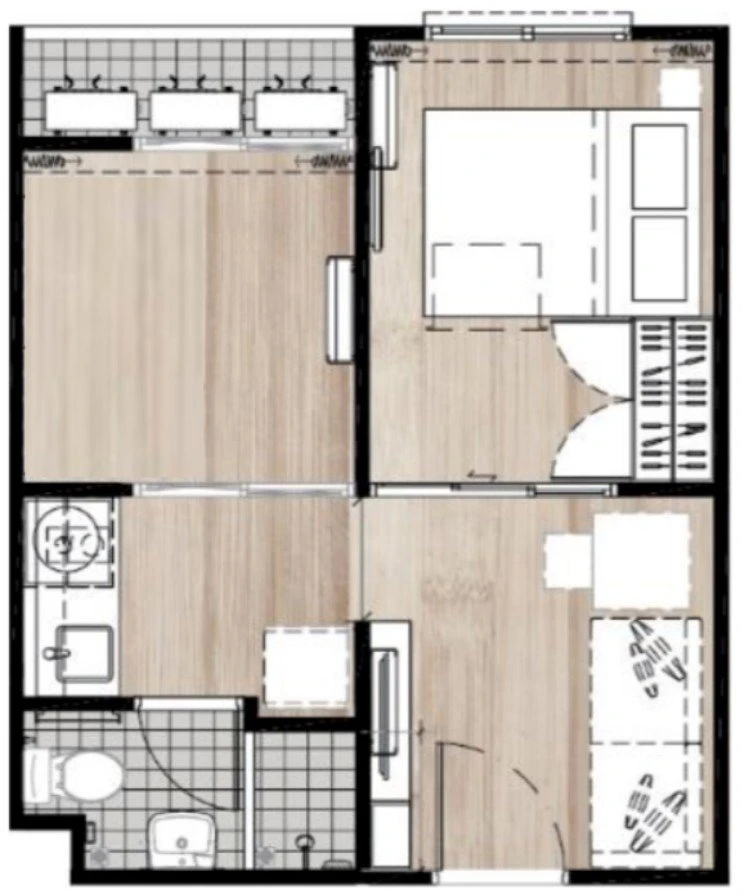ให้เช่า Notting Hill Sukhumvit 105 2 ห้องนอน มาพร้อมเฟอร์และสิ่งอำนวยความสะดวกครบครัน รีบจองเลยตอนนี้