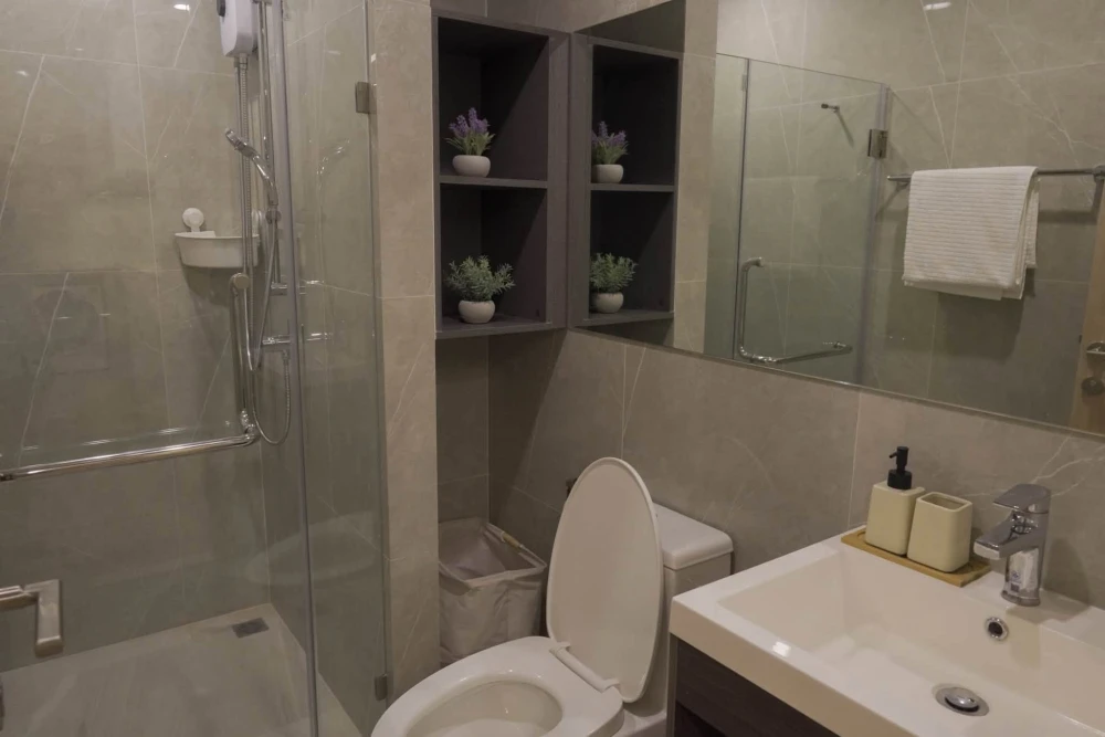 ให้เช่า NUE DISTRICT R9 ชั้น 40 (ชั้นบนสุด) ห้องตกแต่งและติดตั้งเฟอร์นิเจอร์ Built-in พร้อมเข้าอยู่