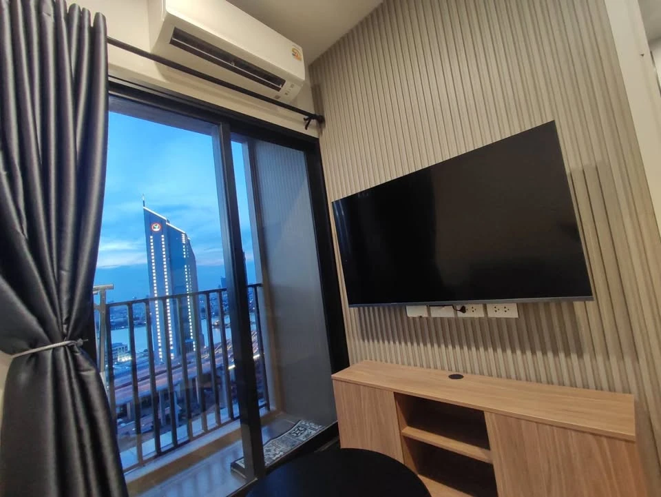 ให้เช่า NUE RIVEREST Ratburana ห้องชั้นสูง ลมดี เฟอร์พร้อม มาแต่ตัวเข้าอยู่ได้เลย!!!