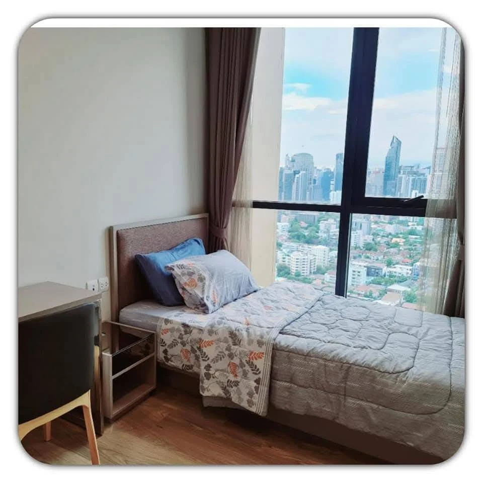 ให้เช่า Oka Haus Sukhumvit 36 2 ห้องนอน พื้นที่ใช้สอยเยอะ เฟอร์ครบครัน มองเห็นวิวสวยจากชั้นสูง จองเลย