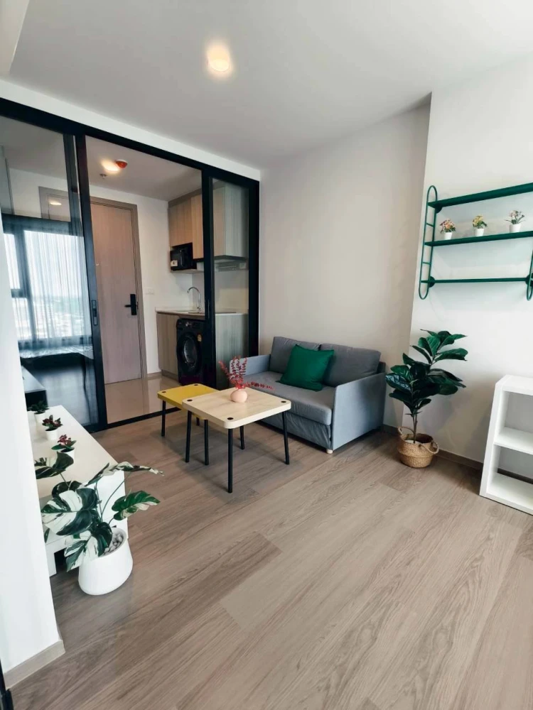 ให้เช่า Origin Play Bangkhunnon Triple Station ทิศเหนือ วิวสวน เฟอร์นิเจอร์พร้อมอยู่ รีบจองเลย