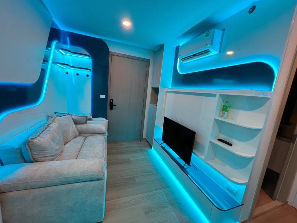 ให้เช่า Origin Play Bangkhunnon Triple Station ห้องชั้น 12 บิ้วอินเฟอร์นิเจอร์อย่างดี สิ่งอำนวยความสะดวกครบครัน จองเลย