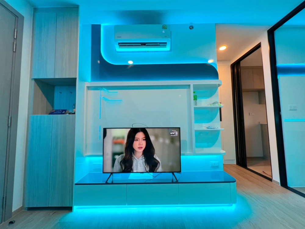 ให้เช่า Origin Play Bangkhunnon Triple Station ห้องชั้น 12 บิ้วอินเฟอร์นิเจอร์อย่างดี สิ่งอำนวยความสะดวกครบครัน จองเลย