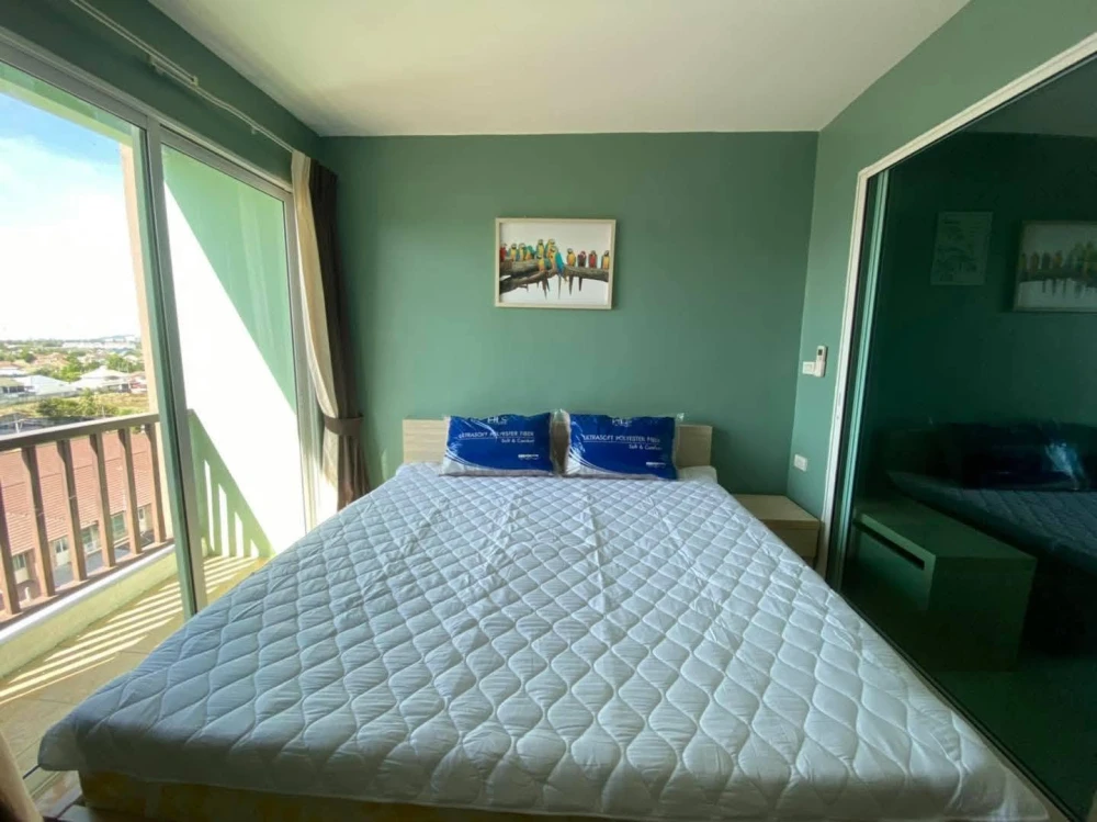 ให้เช่า Park Siri Condo Resort Bangsaen ห้องสีเขียวมินิมอล สิ่งอำนวยความสะดวกครบ จองด่วน