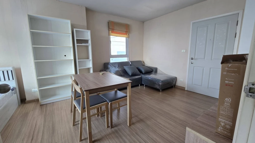 ให้เช่า Plum Condo Nawamin ห้องชั้น 8 มาพร้อมเฟอร์นิเจอร์และเครื่องใช้ไฟฟ้าครบครัน รีบจองเลยจ้า